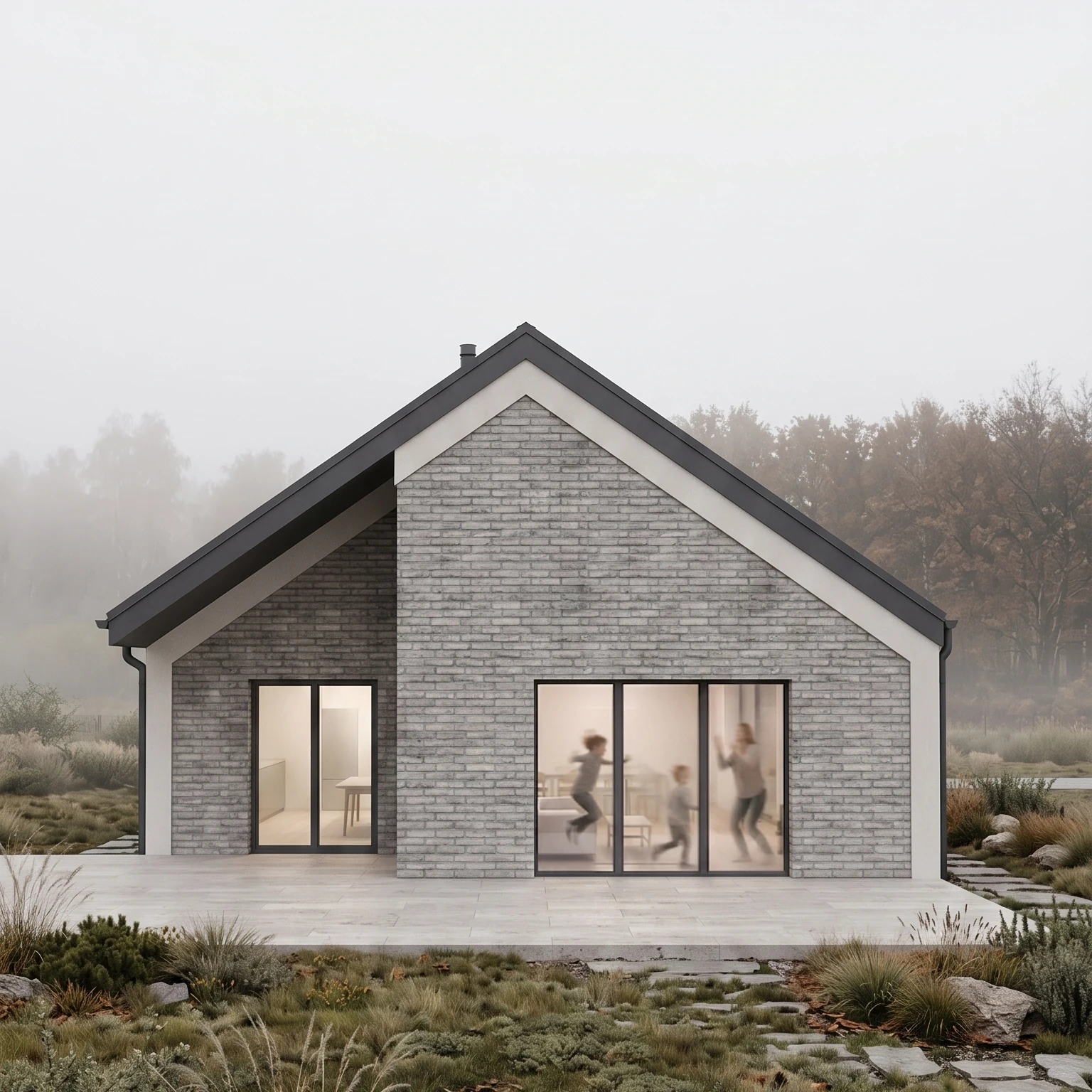 Projekt energooszczędnego domu z cegły rozbiórkowej 140 m² | Choroszcz