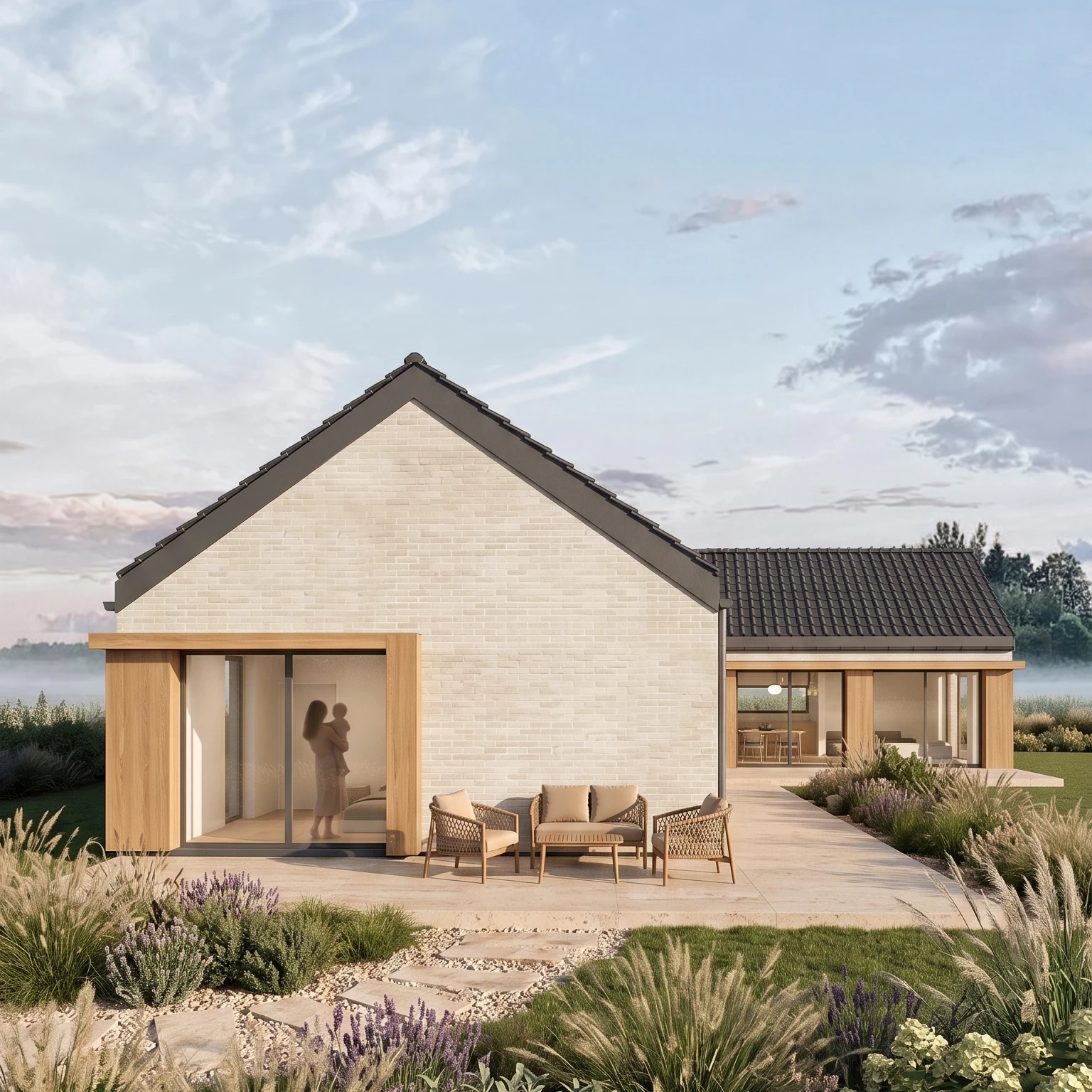 Projekt parterowego domu energooszczędnego 160 m² | Białystok