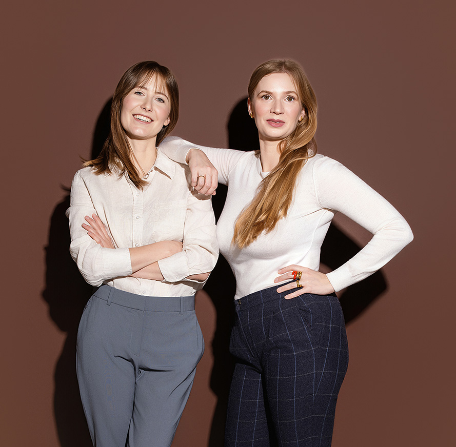 od lewej: architekt Monika Kruszewska, pochodząca z miasta Kolno, od prawej: architekt Małgorzata Kania, zespół, pracownia, biuro architektoniczne MK Archistudio, Architekt Białystok