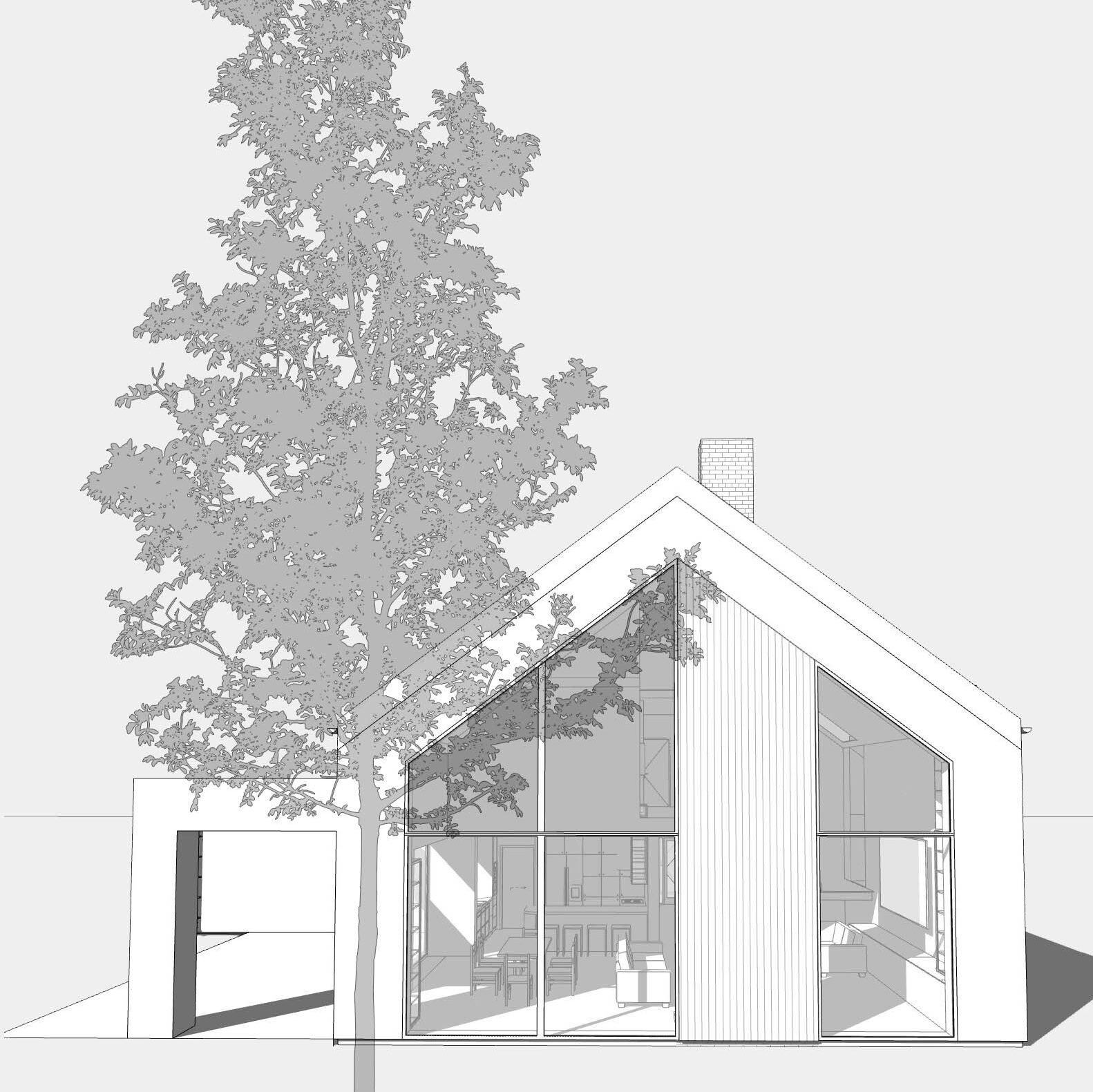 MK Archistudio, architekt Białystok, projekt koncepcyjny domu, nowoczesna stodoła
